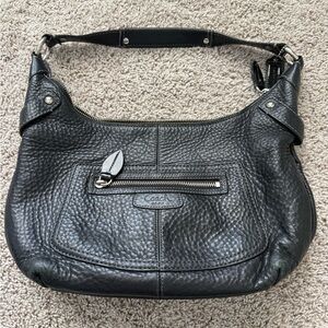 Coach Black Pebbled Leather Hobo Bag